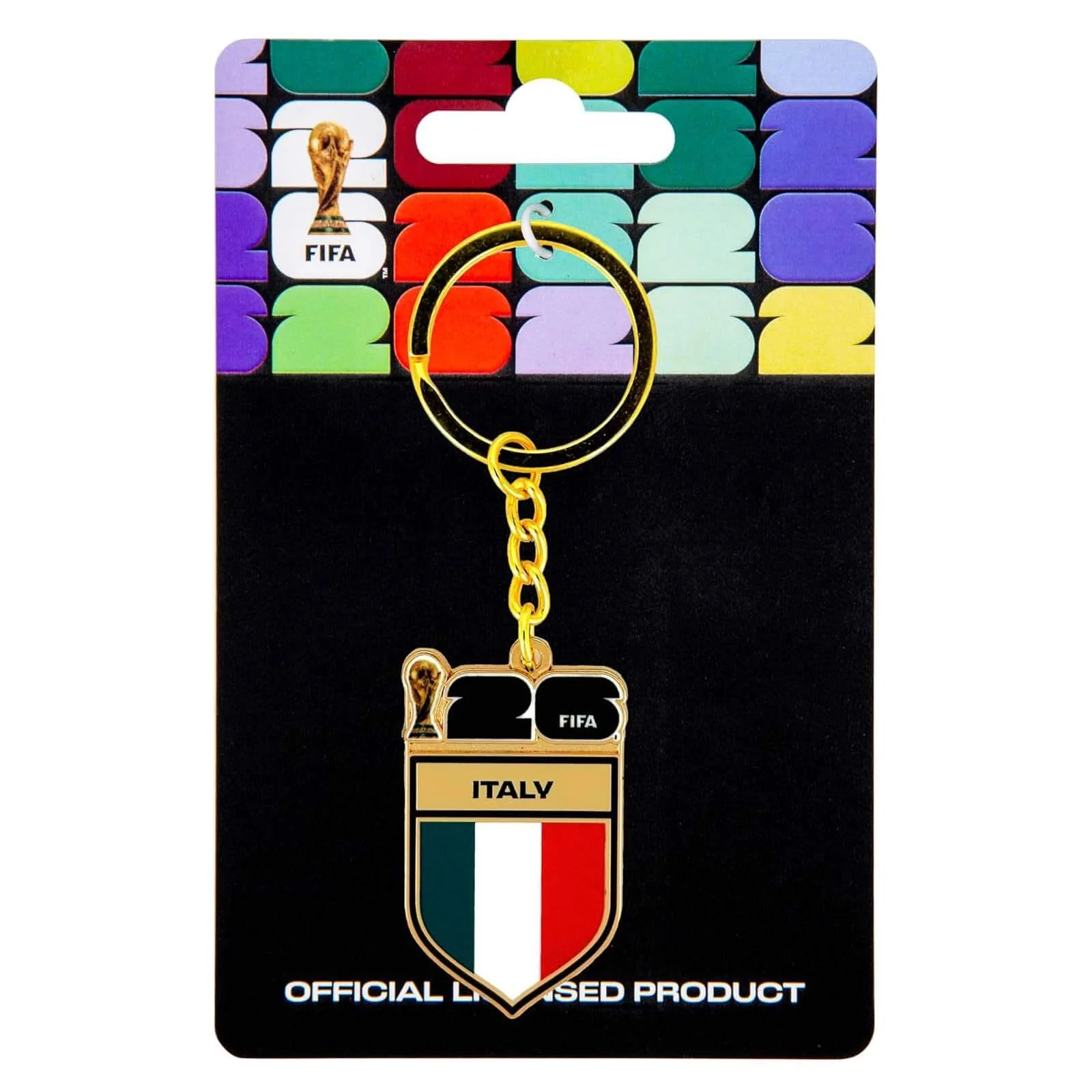 Logo Brands 2026 FIFA World Cup Italy Flag Keychain - Image 4