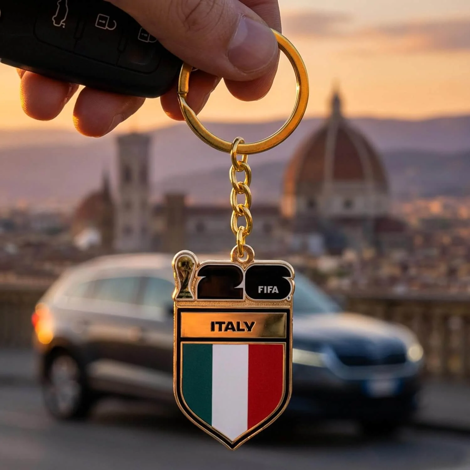 Logo Brands 2026 FIFA World Cup Italy Flag Keychain - Image 5