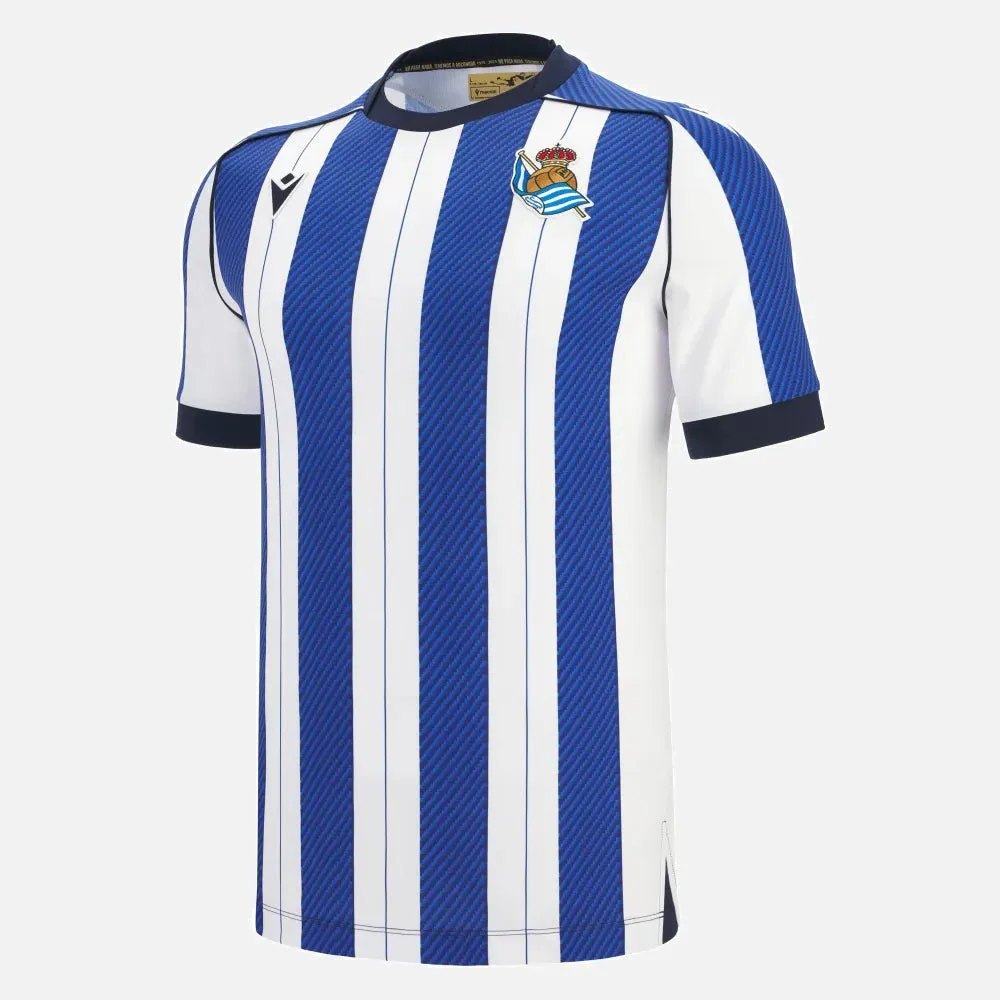 Macron 2025-26 Real Sociedad Men's Authentic Home Soccer Jersey