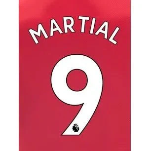 Man United 2019/22 Home Martial #9 Jersey Name Set