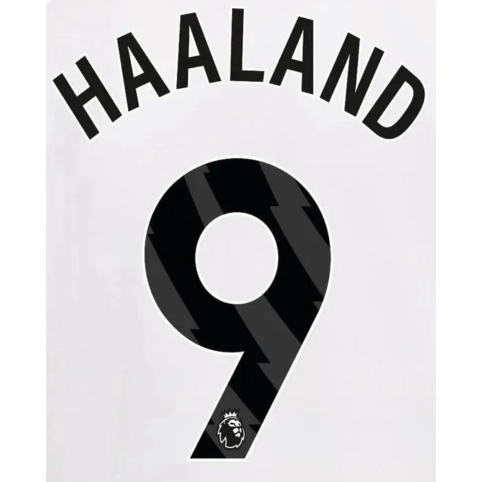 Manchester City 2023-Away Haaland #9 Jersey Name Set-Black