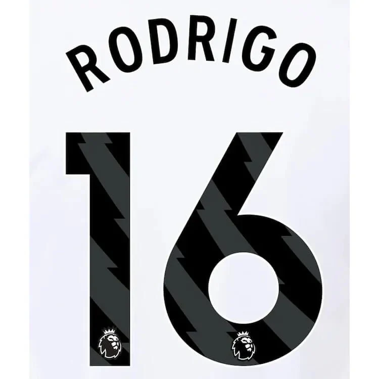Manchester City 2023-Away Rodrigo #16 Jersey Name Set-Black