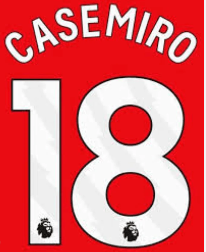 Manchester United 2023-Home Casemiro #18 Jersey Name Set-White