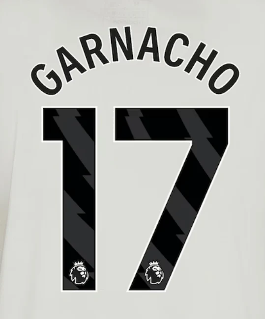 Manchester United 2024-Third GARNACHO #17 Youth Official Name Set-Black