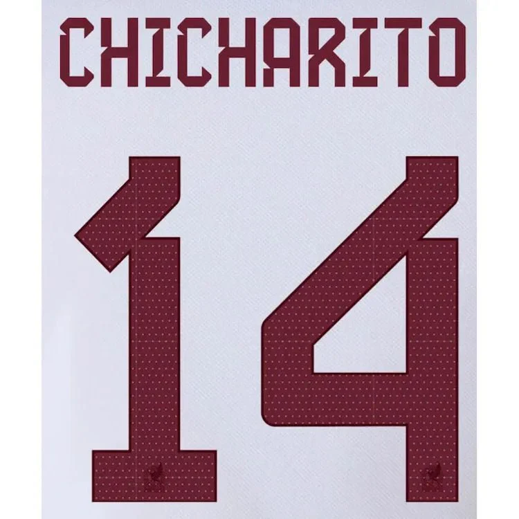 Mexico 2022/23 Away Chicharito #14 Jersey Name Set