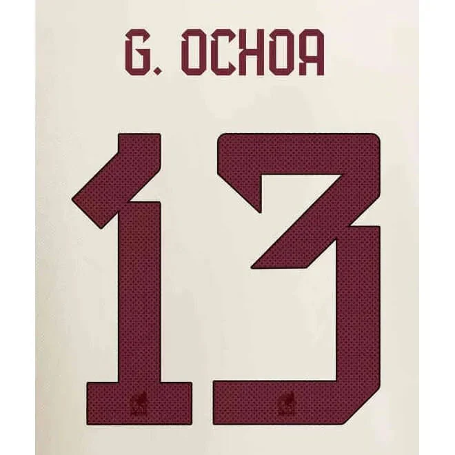 Mexico 2022/23 Away G. Ochoa #1 Jersey Name Set