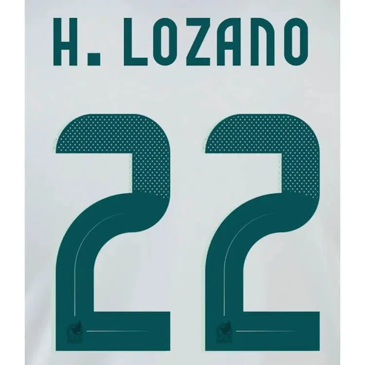 Mexico 2024/25 Away H. Lozano #22 Jersey Name Set