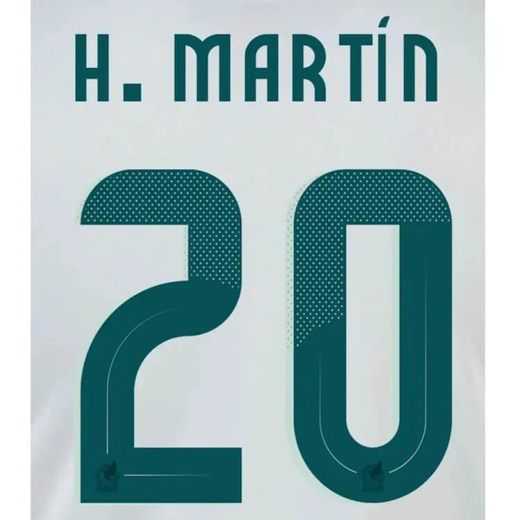 Mexico 2024/25 Away H. Martin #20 Jersey Name Set