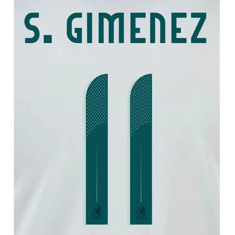 Mexico 2024/25 Away S. Gimenez #11 Youth Jersey Name Set