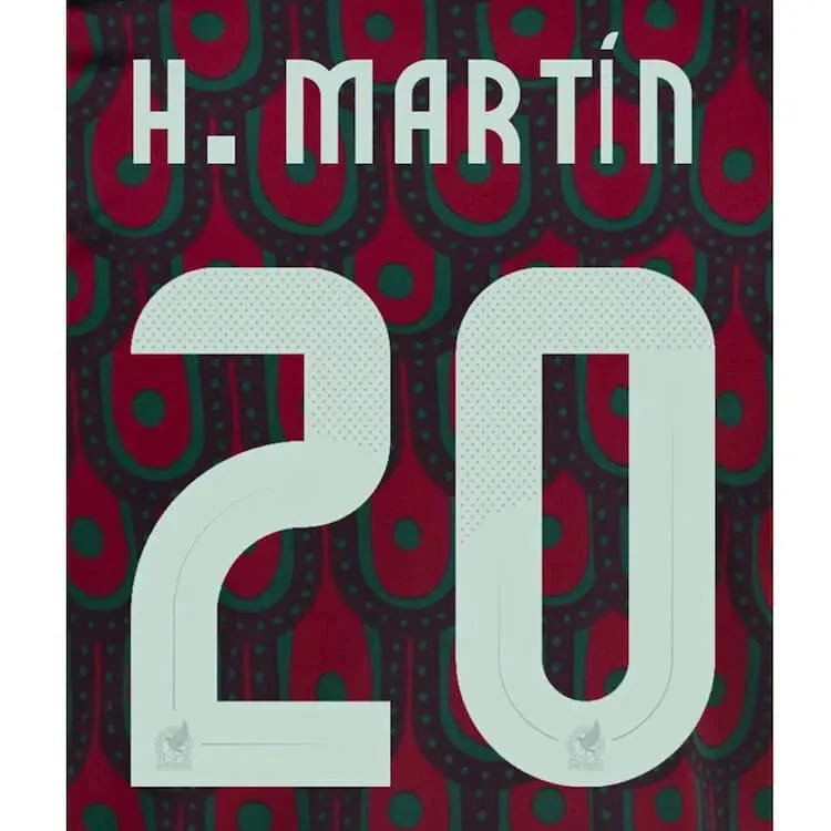 Mexico 2024/25 Home H. Martin #20 Youth Jersey Name Set