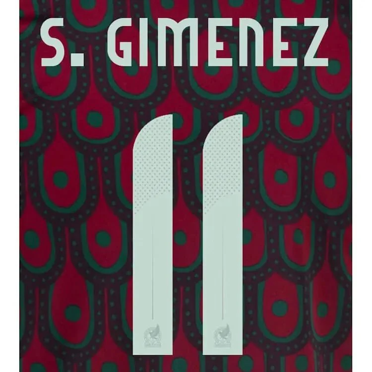 Mexico 2024/25 Home S. Gimenez #11 Youth Jersey Name Set