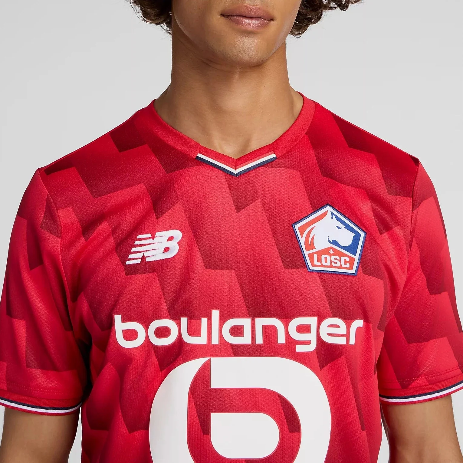 New Balance 2025-26 Lille Men's Stadium Home Soccer Jersey - Image 4