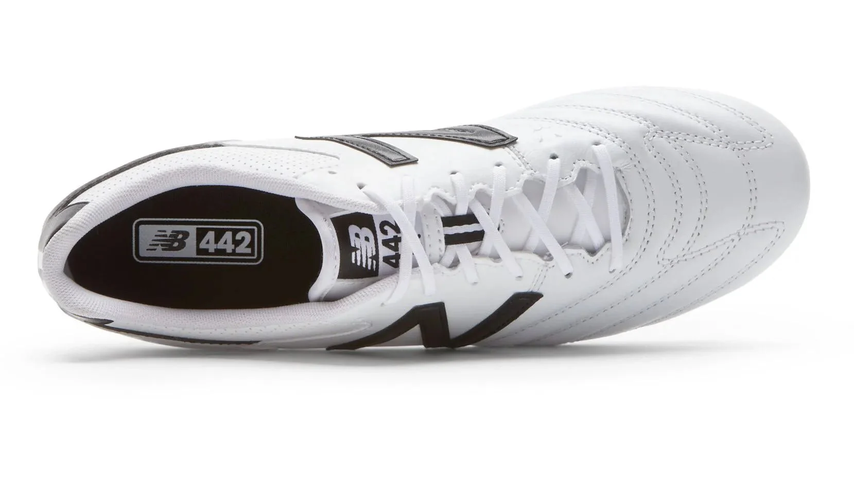 New Balance 442 Team FG 2E Wide - White-Black - Image 3