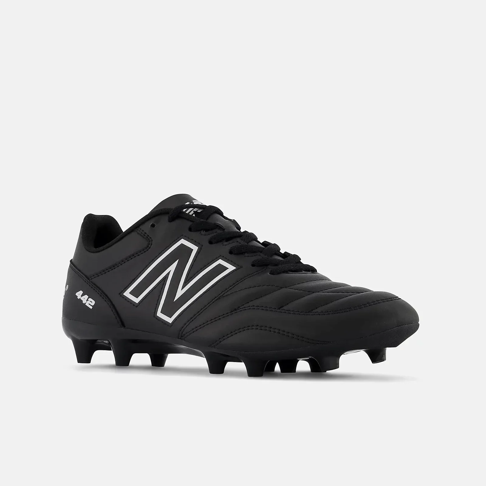 New Balance 442 V2 Academy FG 2E Wide - Black-White - Image 3