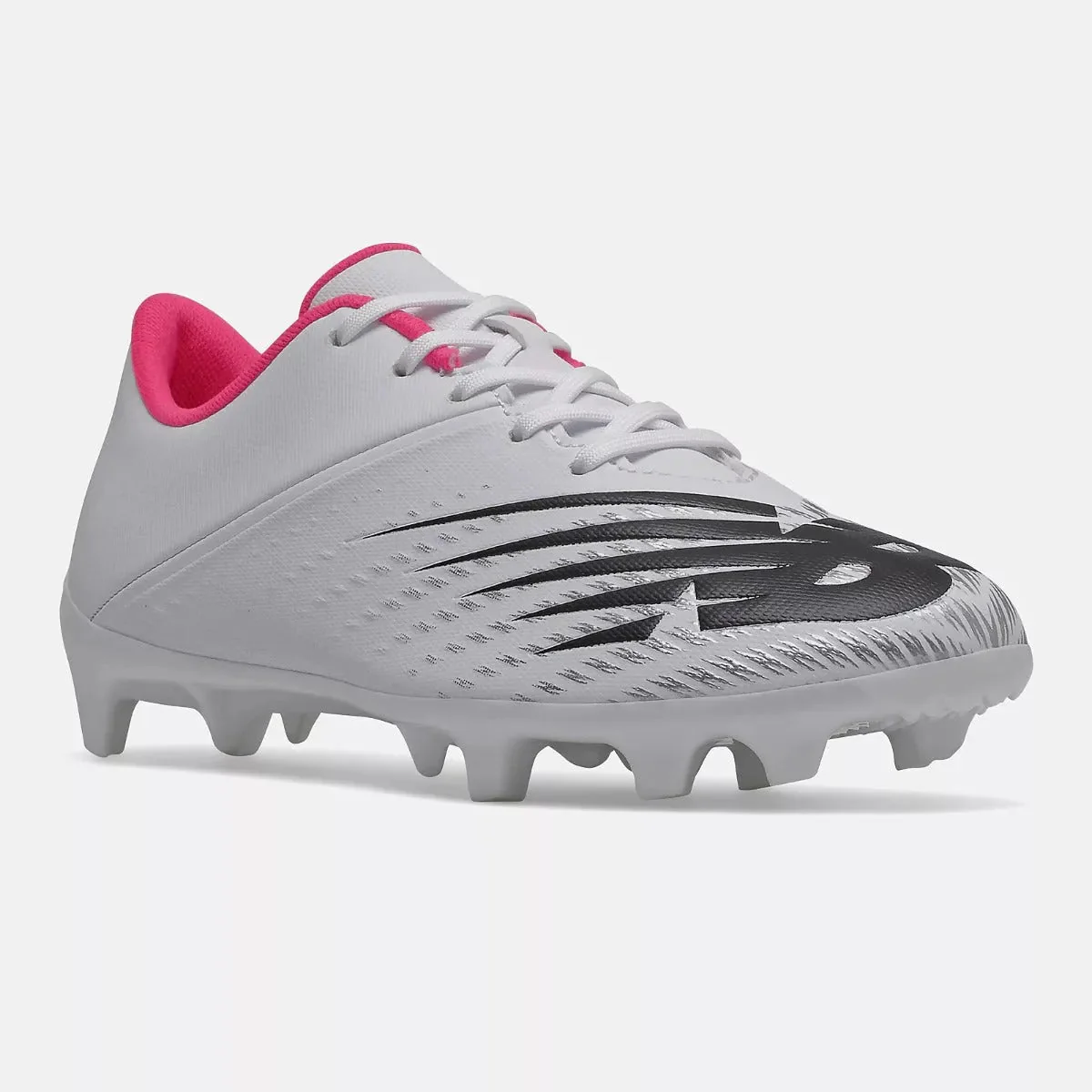 New Balance JR Furon V6+ Dispatch. FG Wide -White-Black-Pink - Image 3