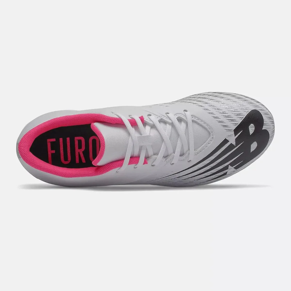 New Balance JR Furon V6+ Dispatch. FG Wide -White-Black-Pink - Image 4