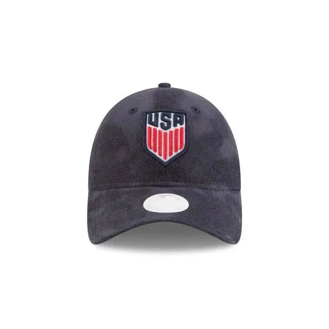 New Era Womens USA Suede Adjustable Hat - Navy - Image 2