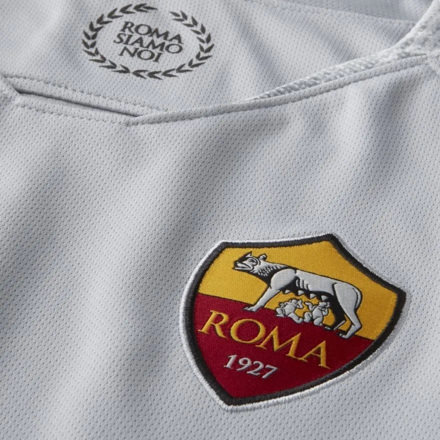 Nike 2018-19 Roma Youth Away Jersey-Grey - Image 3