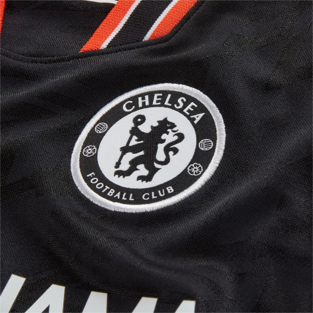 Nike 2019-20 Chelsea YOUTH Third Jersey - Black-Orange - Image 3