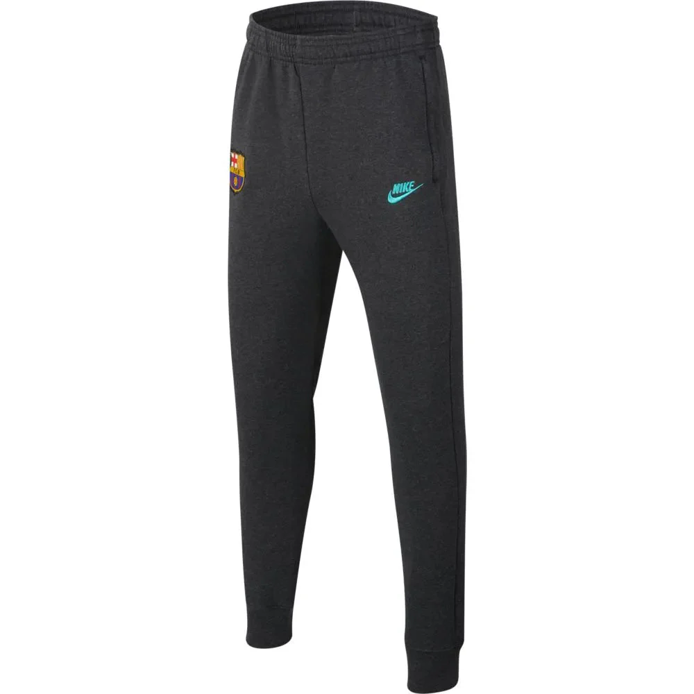 Nike 2019-20 FC Barcelona YOUTH Graphic Fleece Pants - Grey