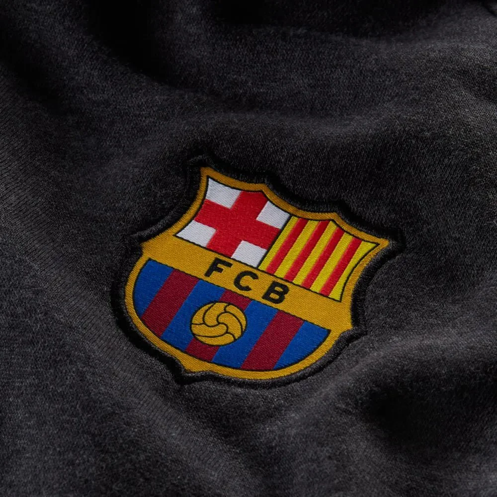 Nike 2019-20 FC Barcelona YOUTH Pullover CL Fleece Hoodie - Grey - Image 2