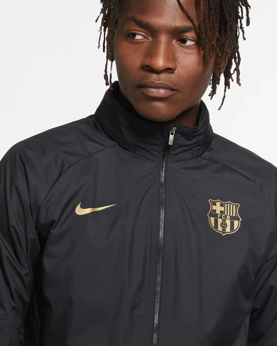 Nike 2020-21 Barcelona AWF Lite Jacket - Black-Gold - Image 2