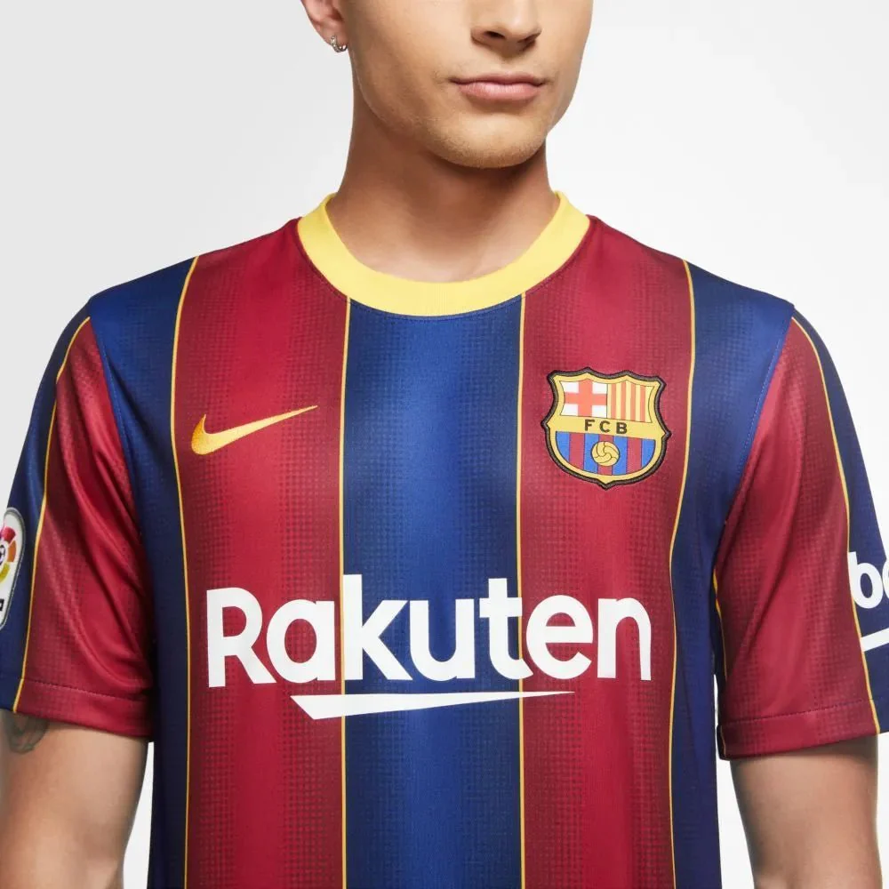 Nike 2020-21 Barcelona Home Jersey - Blue-Red - Image 4
