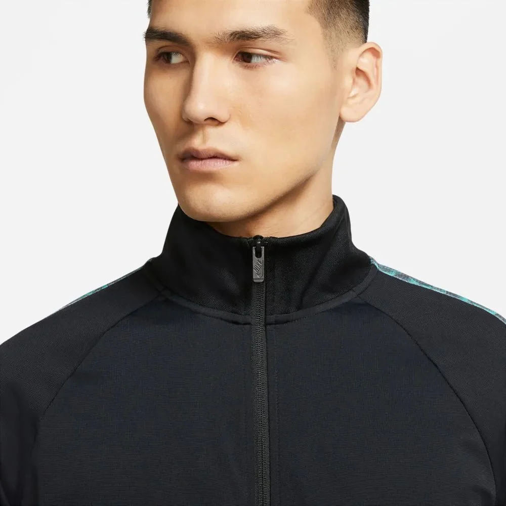Nike 2020-21 Barcelona NSW JDI Pk Tape Jacket - Black-Teal - Image 3