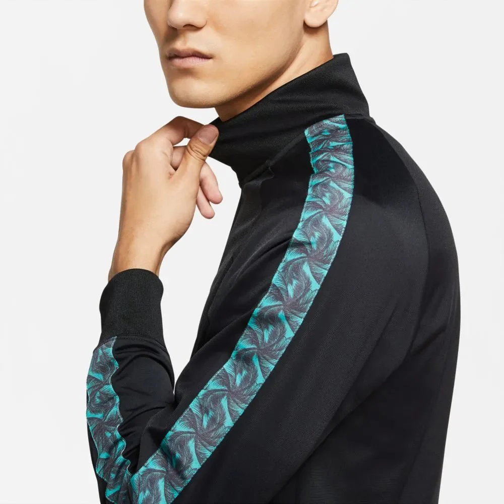 Nike 2020-21 Barcelona NSW JDI Pk Tape Jacket - Black-Teal - Image 4