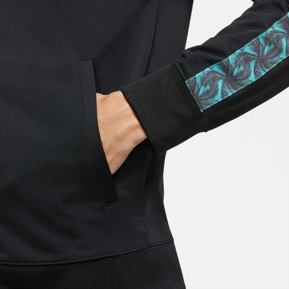 Nike 2020-21 Barcelona NSW JDI Pk Tape Jacket - Black-Teal - Image 5