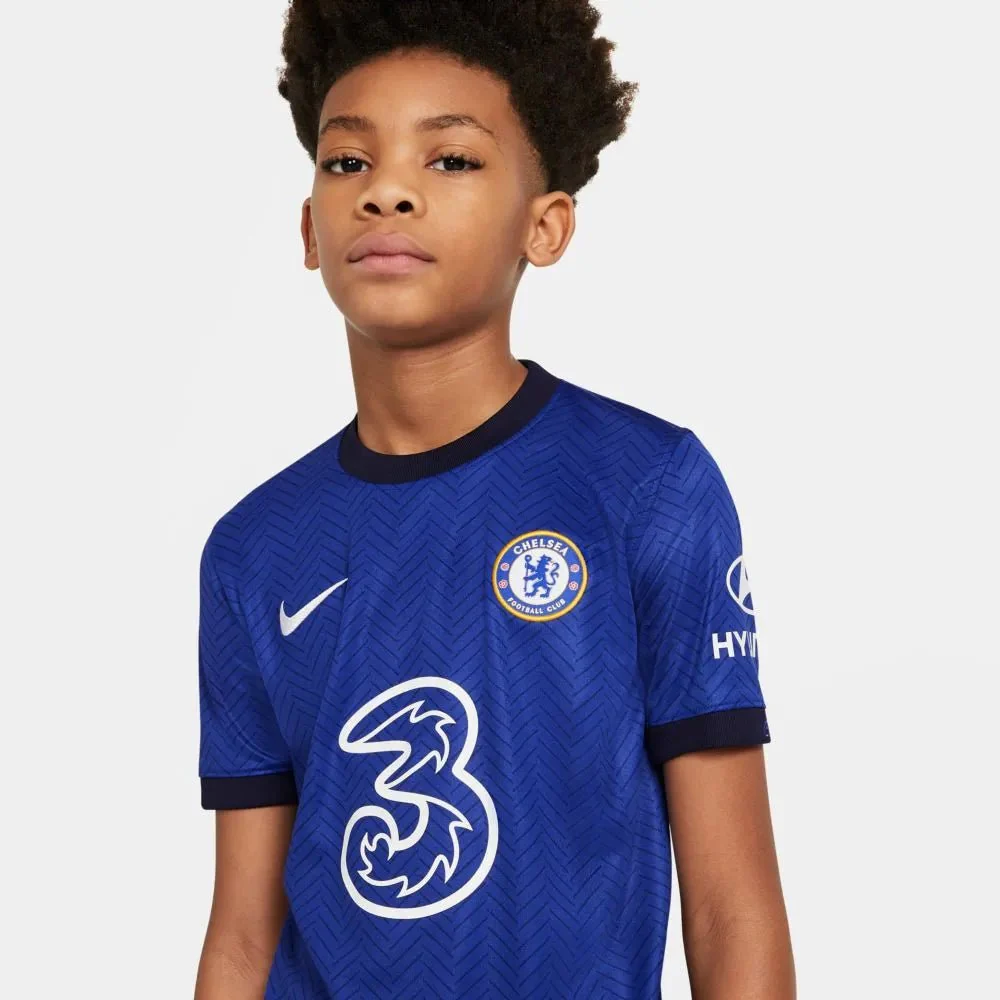 Nike 2020-21 Chelsea Youth Home Jersey - Blue - Image 3