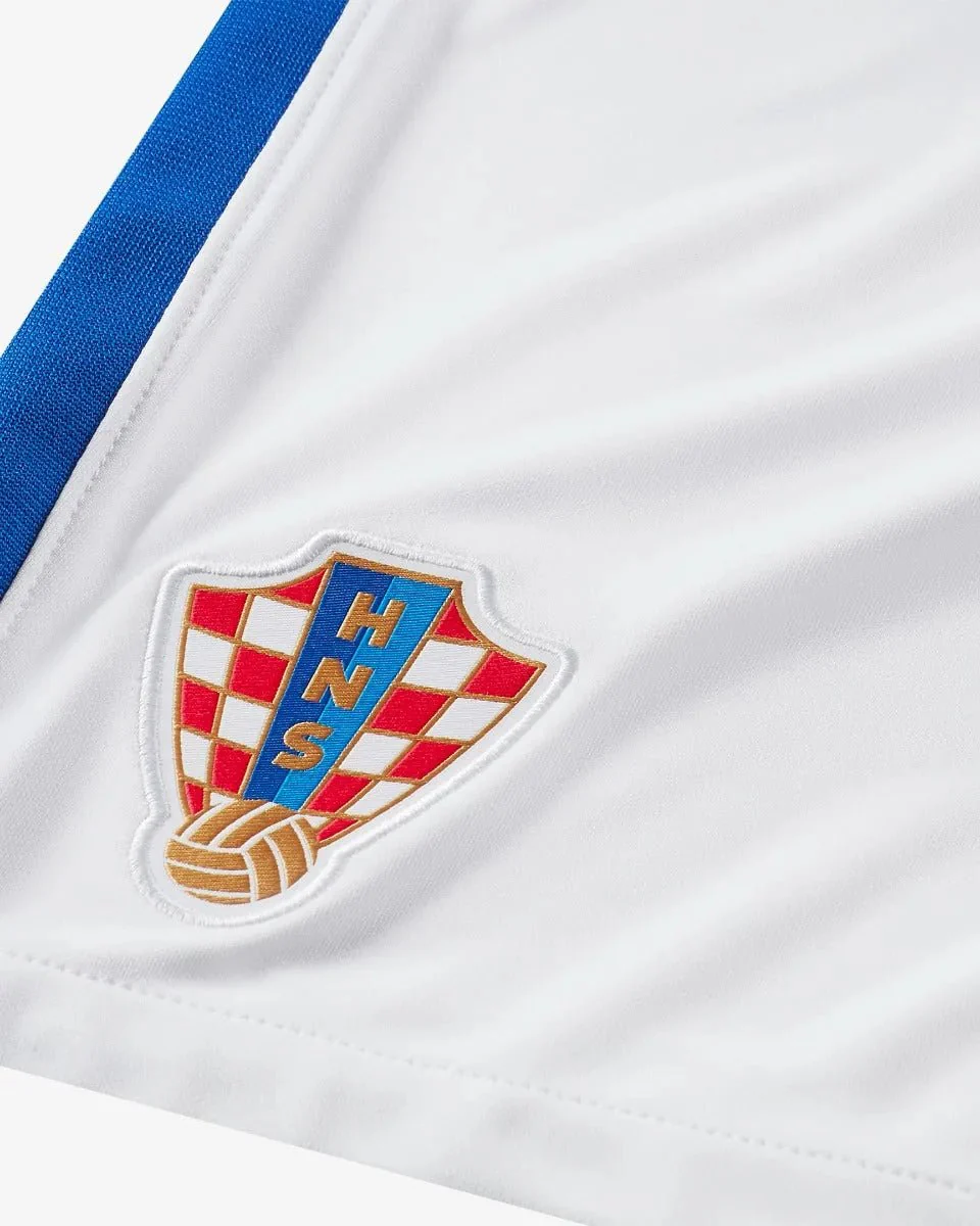 Nike 2020-21 Croatia Stadium Home Shorts - White-Blue - Image 4