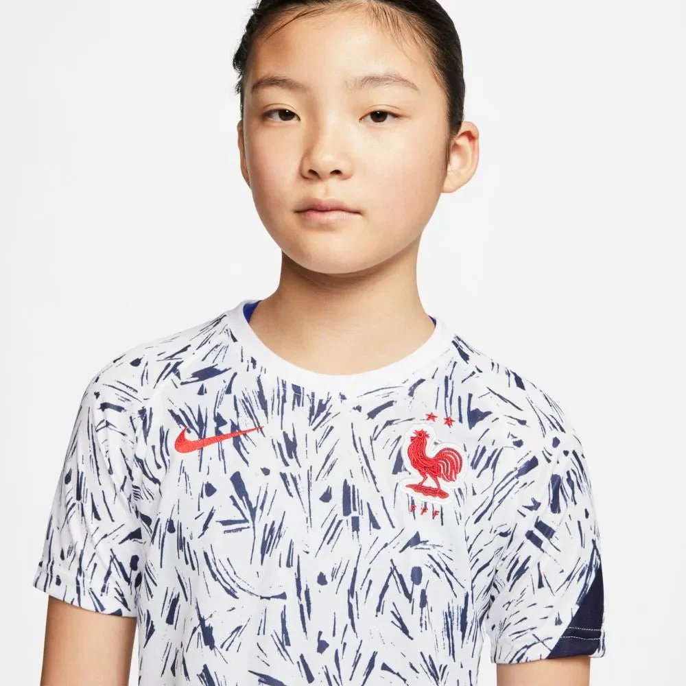 Nike 2020-21 France Dri-Fit YOUTH Training Top - White - Image 3