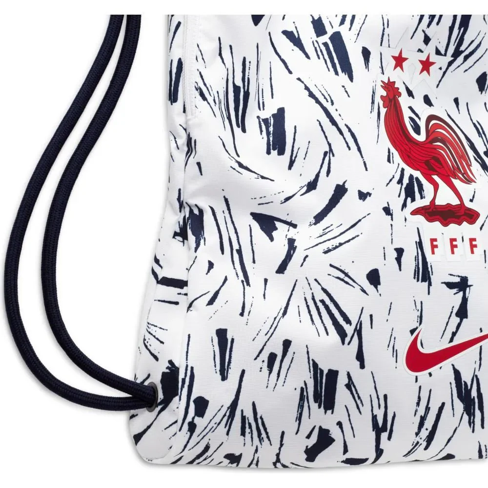 Nike 2020-21 France Stadium Gymsack - White-Navy - Image 4
