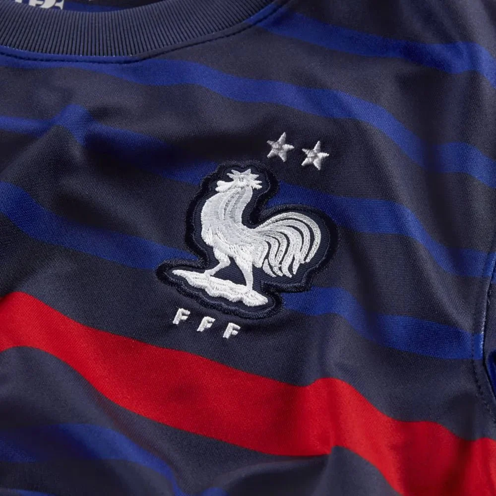 Nike 2020-21 France YOUTH Home Jersey - Blue-Red - Image 4