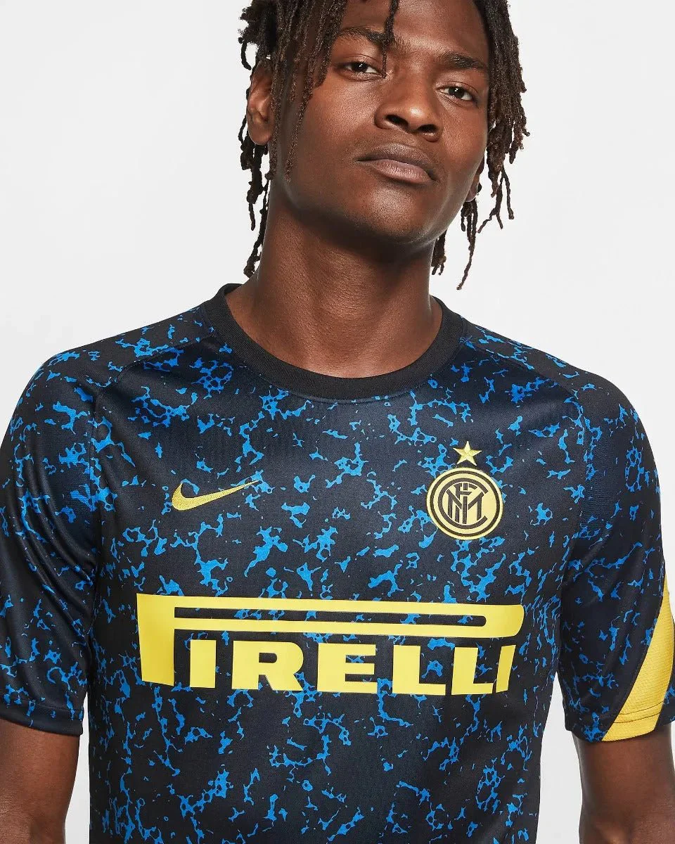 Nike 2020-21 Inter Milan Training Jersey - Blue-Black - Image 2