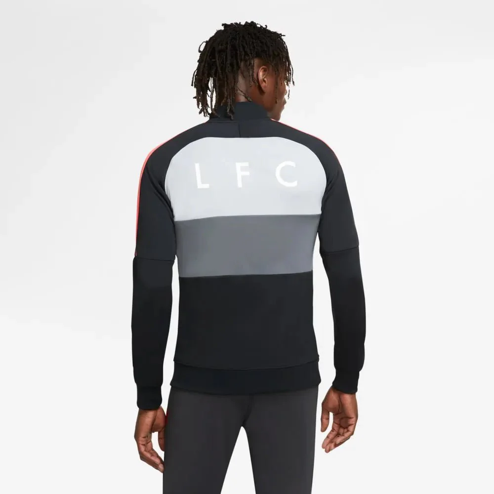 Nike 2020-21 Liverpool Anthem Track Jacket - Black-Grey - Image 2