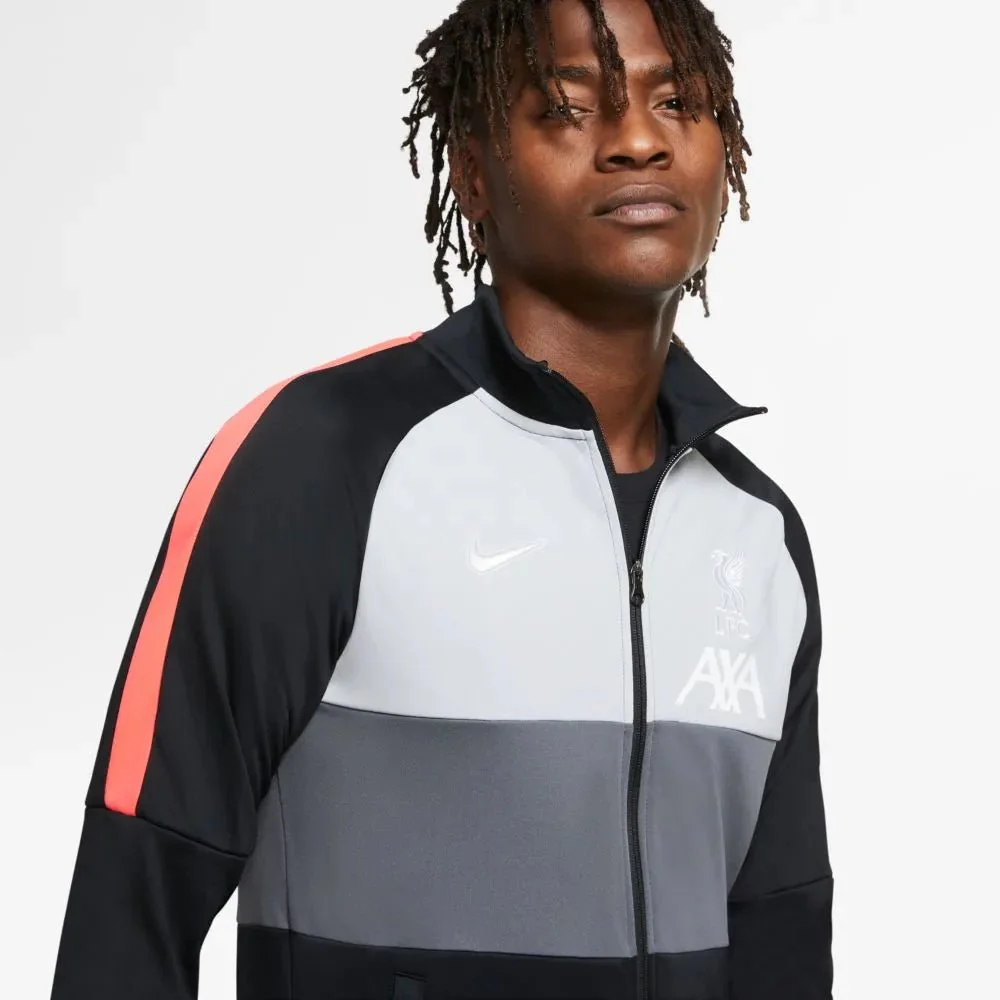 Nike 2020-21 Liverpool Anthem Track Jacket - Black-Grey - Image 3