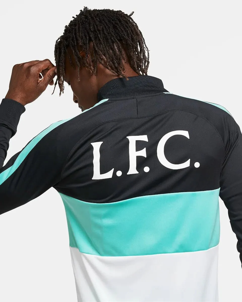 Nike 2020-21 Liverpool I96 Anthem Track Jacket - Black-Turquoise-White - Image 3