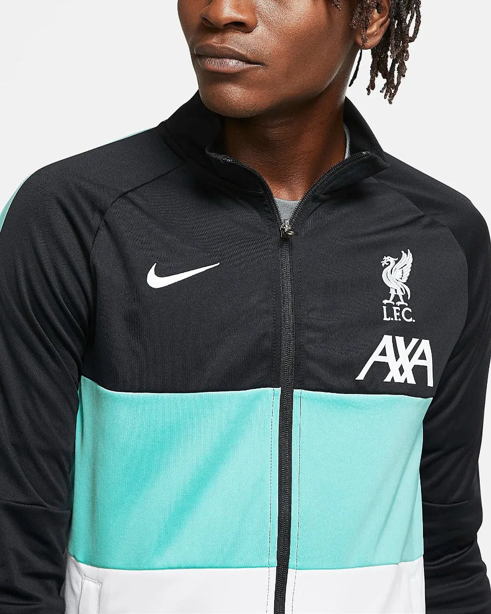 Nike 2020-21 Liverpool I96 Anthem Track Jacket - Black-Turquoise-White - Image 5