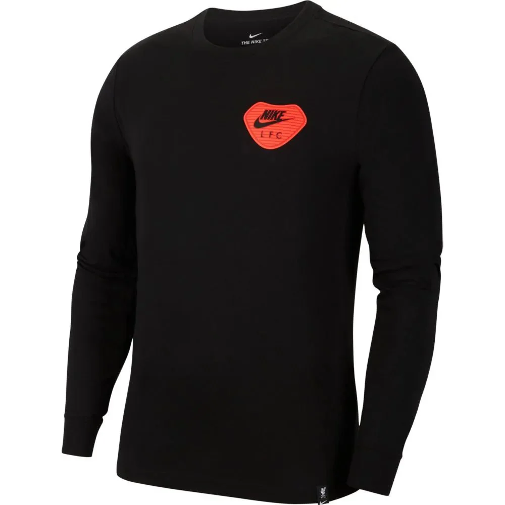 Nike 2020-21 Liverpool Long-Sleeve Travel Tee - Black-Crimson