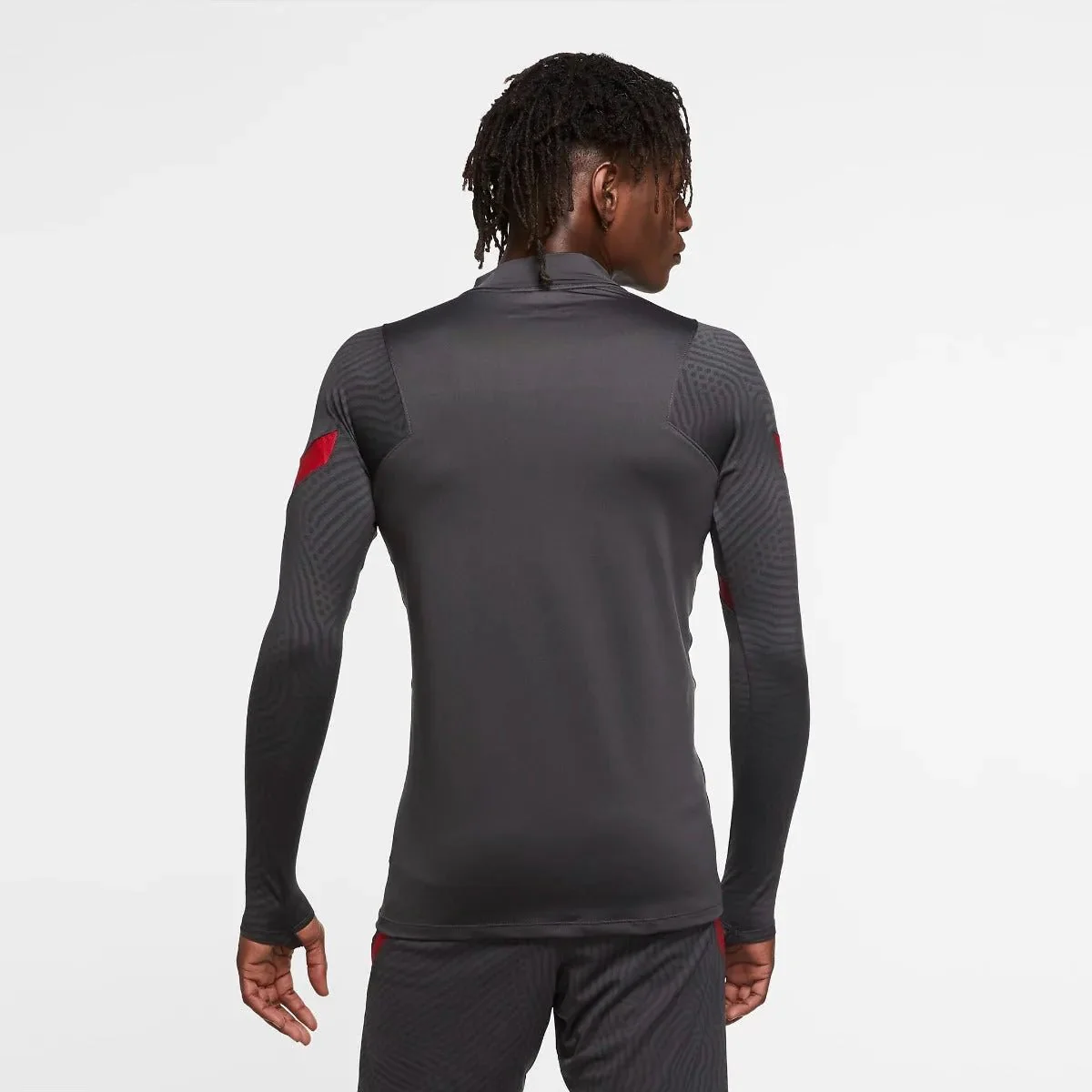 Nike 2020-21 Liverpool Strike Drill Top - Dark Grey-Red - Image 2