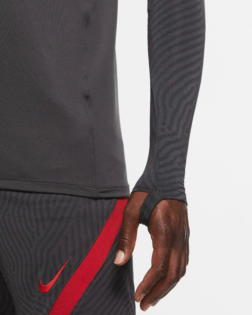 Nike 2020-21 Liverpool Strike Drill Top - Dark Grey-Red - Image 3