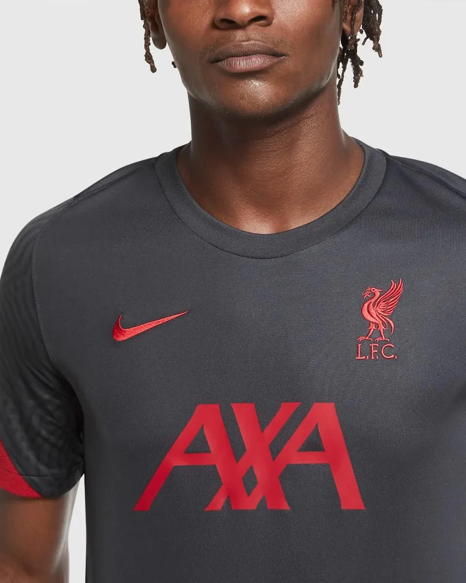 Nike 2020-21 Liverpool Strike Training Jersey - Dark Grey-Red - Image 2
