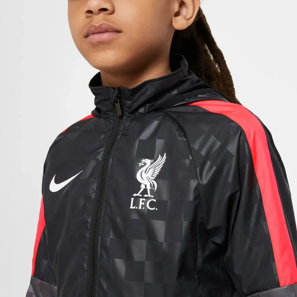Nike 2020-21 Liverpool Youth AWF Lite Jacket - Black-Crimson - Image 5
