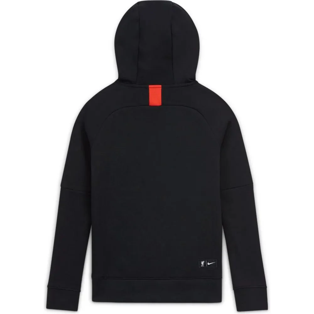 Nike 2020-21 Liverpool Youth GFA Pullover Hoodie - Black-Crimson