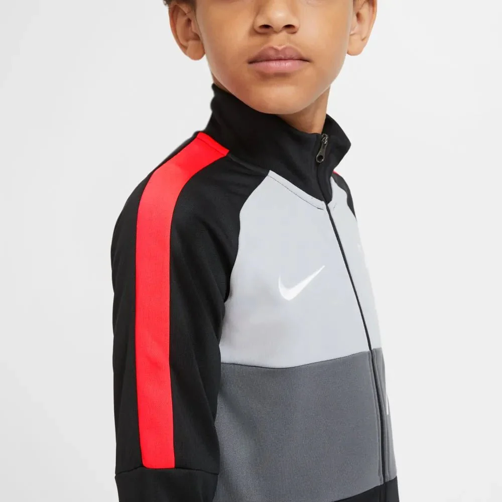 Nike 2020-21 Liverpool Youth I96 Anthem Track Jacket - Black-Grey - Image 4