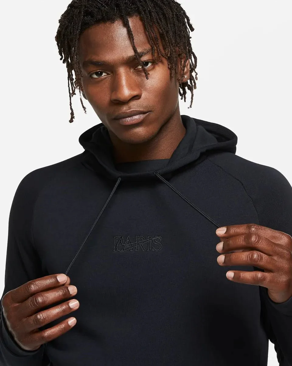 Nike 2020-21 PSG GFA Fleece Pullover Hoodie - Black - Image 3