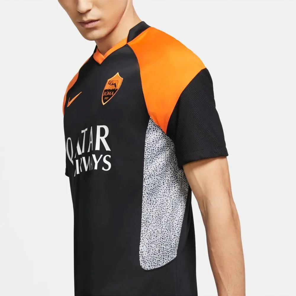 Nike 2020-21 Roma Third Jersey - Black-Orange - Image 3