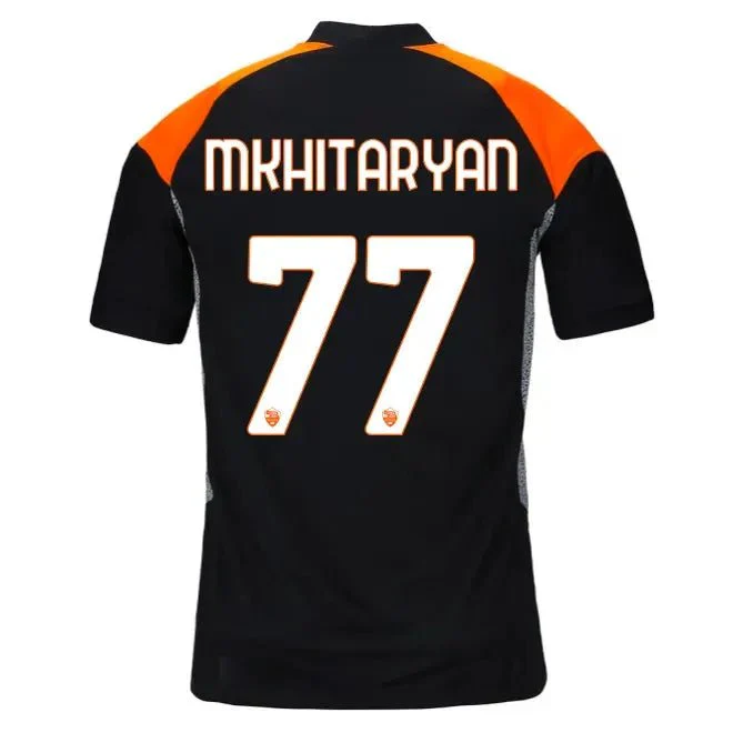 Nike 2020-21 Roma Third Jersey - Black-Orange - Image 7